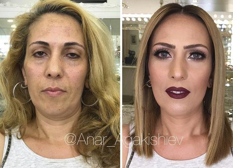 80 yaşındaki kadının makyajla değişimi şaşırtıyor