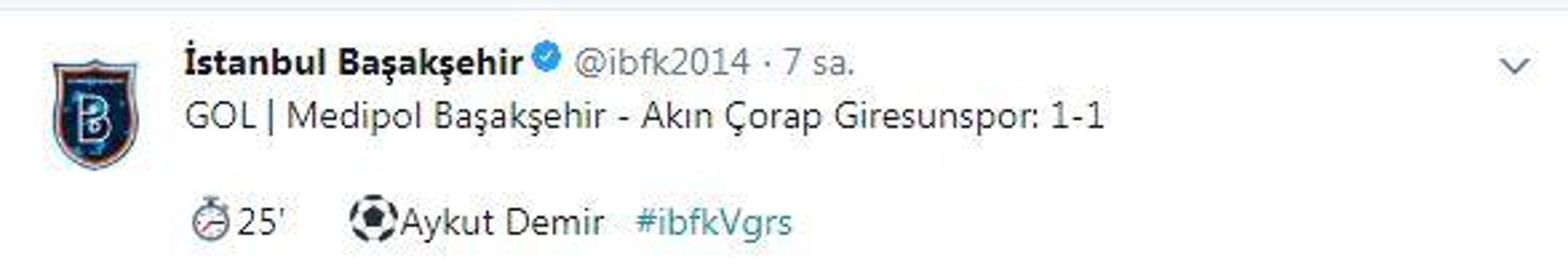 Başakşehirden rakibine tebessüm ettiren kutlama