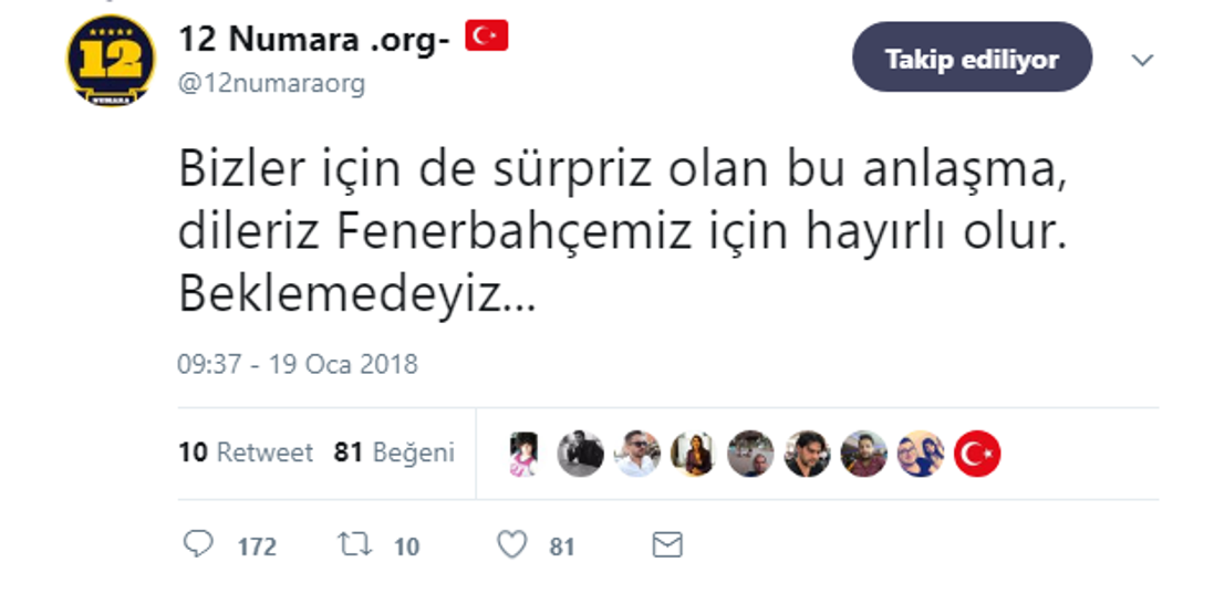 12 Numaradan sponsorluk açıklaması