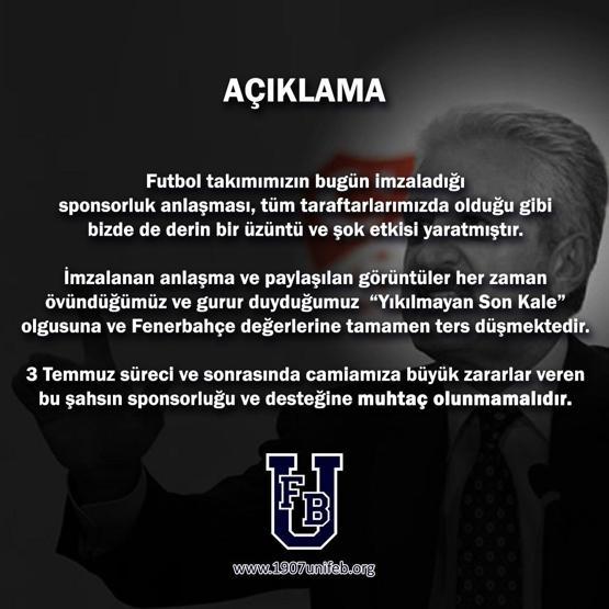 12 Numaradan sponsorluk açıklaması