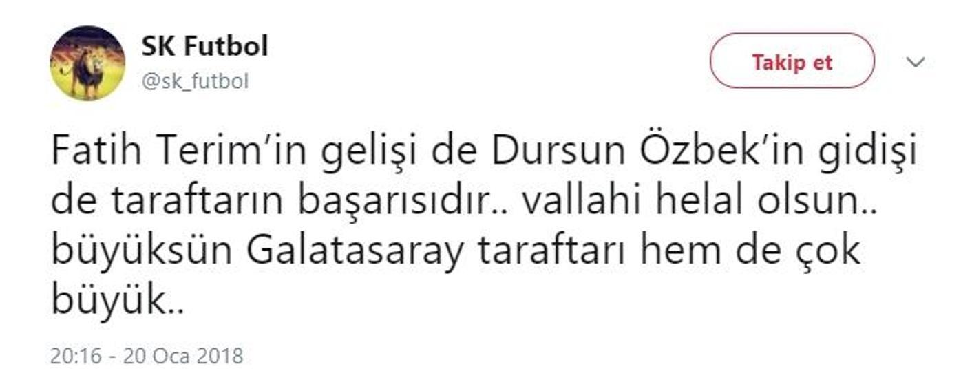 Dursun Özbek gitti Twitter yıkıldı