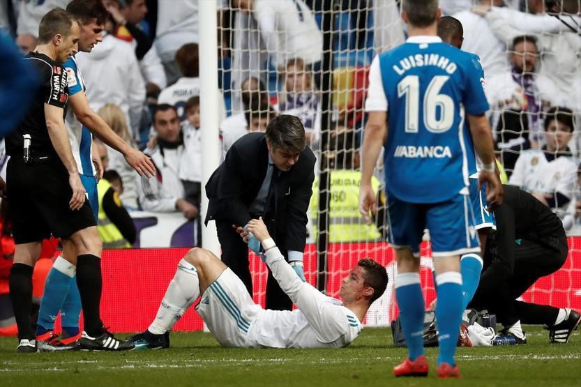 Realin 7 gol attığı maçta Cristiano Ronaldo kanlar içinde kaldı