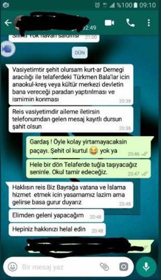 Zeytin Dalı Harekatı şehidinin vasiyeti ortaya çıktı