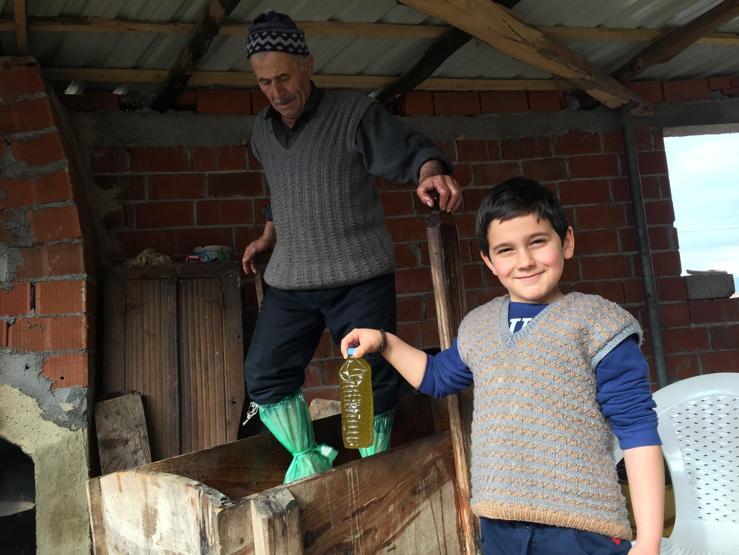 600 yıllık yöntemle zeytin yağı üretiyor