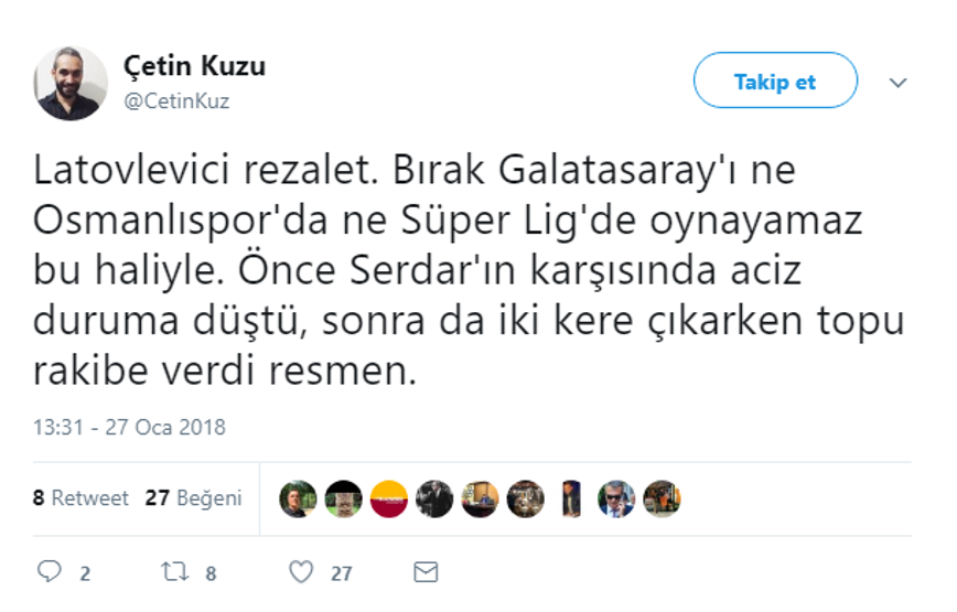 Galatasaraylı futbolcuya büyük tepki