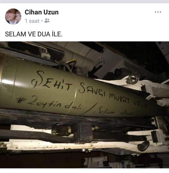 Şehit Cumhuriyet Başsavcısı Uzunun adı bombanın üzerine yazıldı