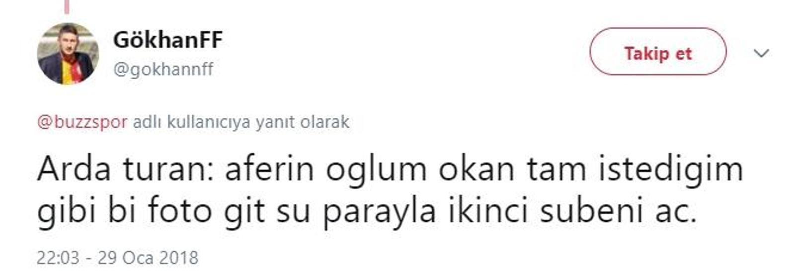 Okan Turanın atkısı tepki çekti