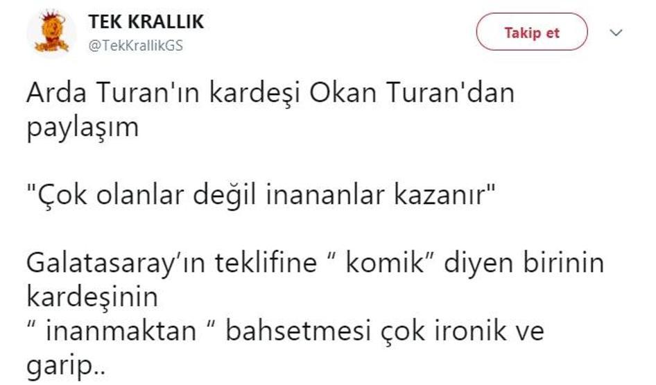 Okan Turanın atkısı tepki çekti