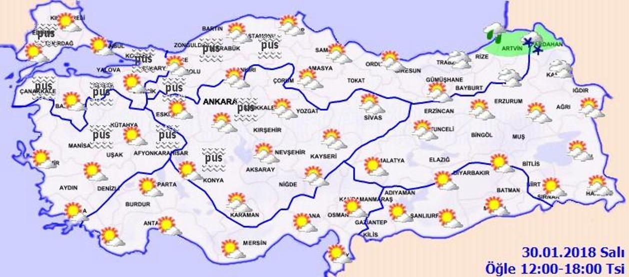Hava durumu 30 Ocak: İzmir’de, Ankara ve Antalya’da hava nasıl