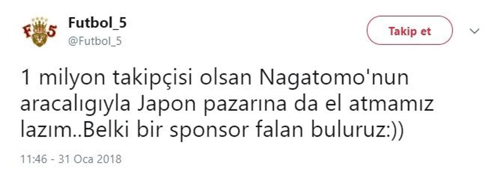 Nagatomo sosyal medyayı salladı