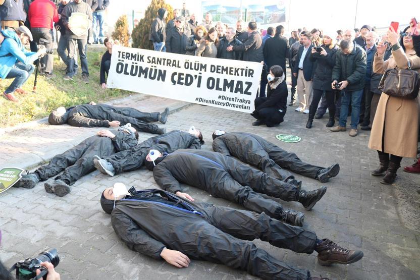 Tekirdağda termik santral ÇED bilgilendirme toplantısında arbede