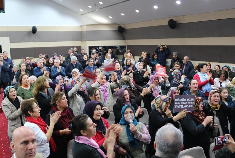 Tekirdağda termik santral ÇED bilgilendirme toplantısında arbede