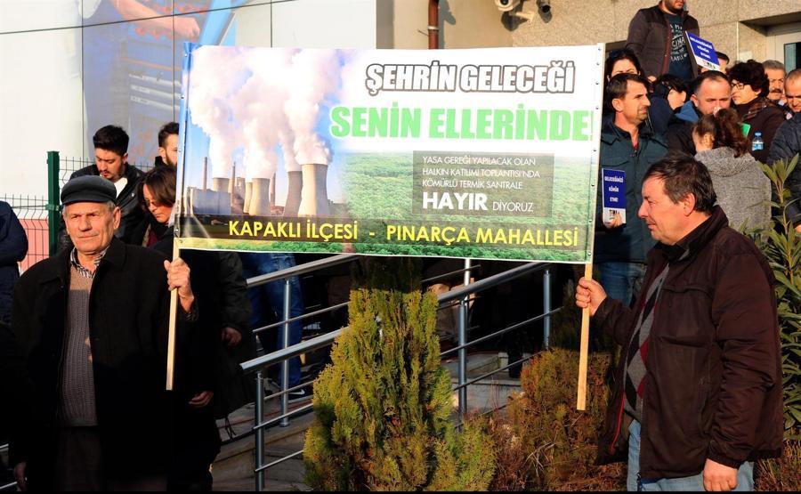 Tekirdağda termik santral ÇED bilgilendirme toplantısında arbede