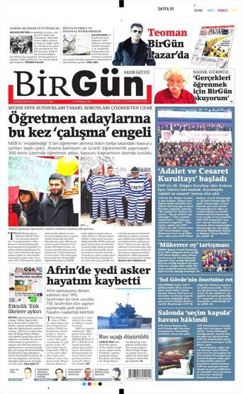 4 Şubat 2018 - Gazete manşetleri