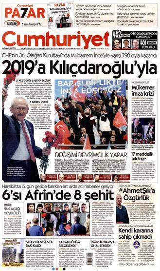 4 Şubat 2018 - Gazete manşetleri