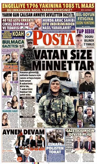4 Şubat 2018 - Gazete manşetleri