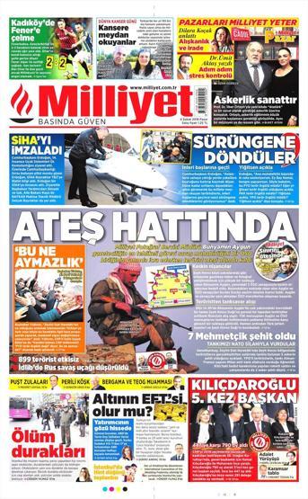 4 Şubat 2018 - Gazete manşetleri