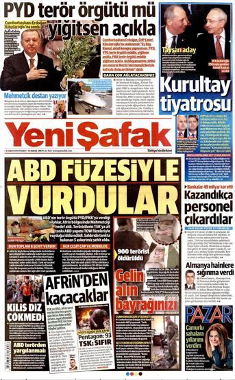 4 Şubat 2018 - Gazete manşetleri