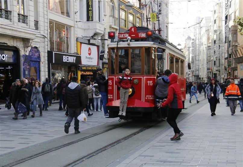Havadan görüntülerle İstiklal Caddesinin yeni hali