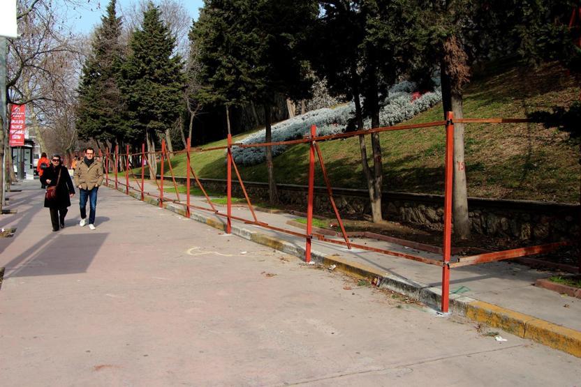 Maçka Parkının bir bölümü daha kapatıldı, ağaçlar işaretlendi