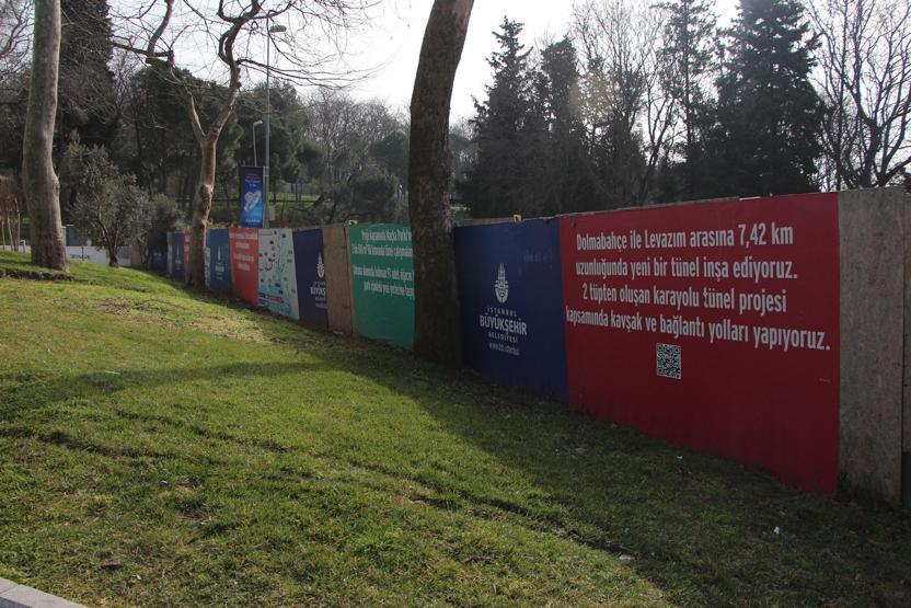 Maçka Parkının bir bölümü daha kapatıldı, ağaçlar işaretlendi