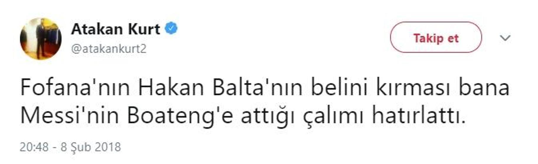 Hakan Baltanın yediği çalım Twitterı salladı