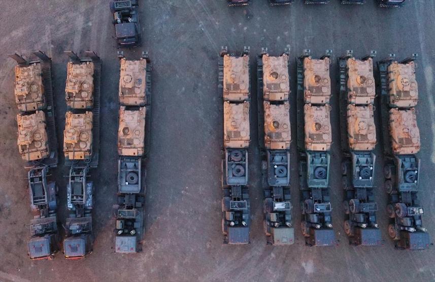 TSKdan Suriye sınırına tank ve zırhlı araç takviyesi