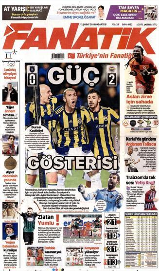 12 Şubat 2018 - Gazetelerin birinci sayfaları