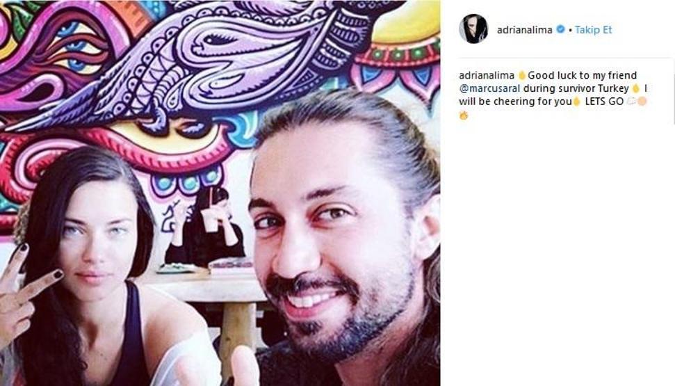 Adriana Lima Survivor’ın o yarışmacısına başarılar diledi