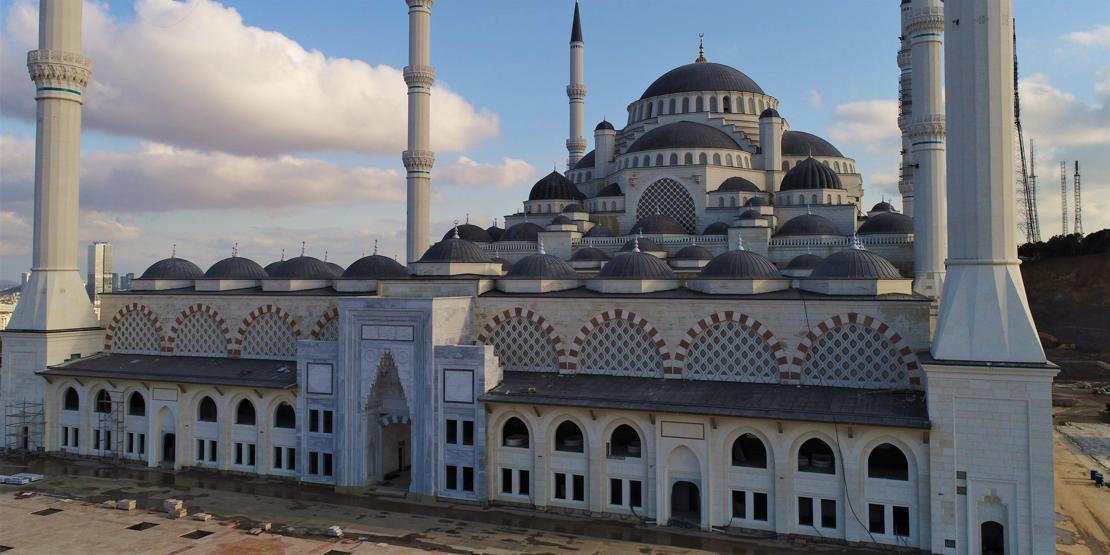 Çamlıca Camiinin yüzde 95i tamamlandı: İşte havadan fotoğrafları