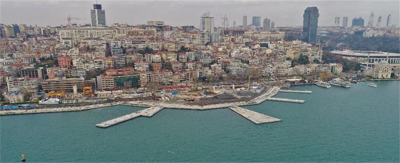 Kabataşta Martı Projesi sona yaklaşıyor: Havadan görüntülendi