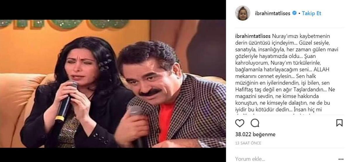 Nuray Hafiftaşın ardından ünlü isimlerden duygusal mesajlar
