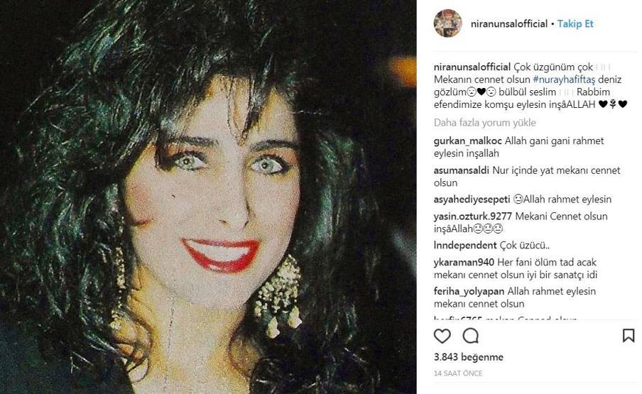 Nuray Hafiftaşın ardından ünlü isimlerden duygusal mesajlar