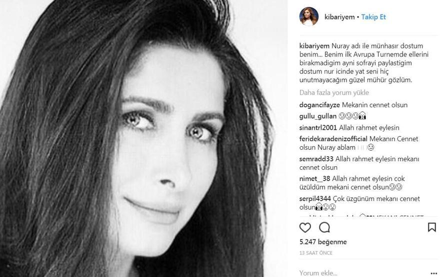 Nuray Hafiftaşın ardından ünlü isimlerden duygusal mesajlar