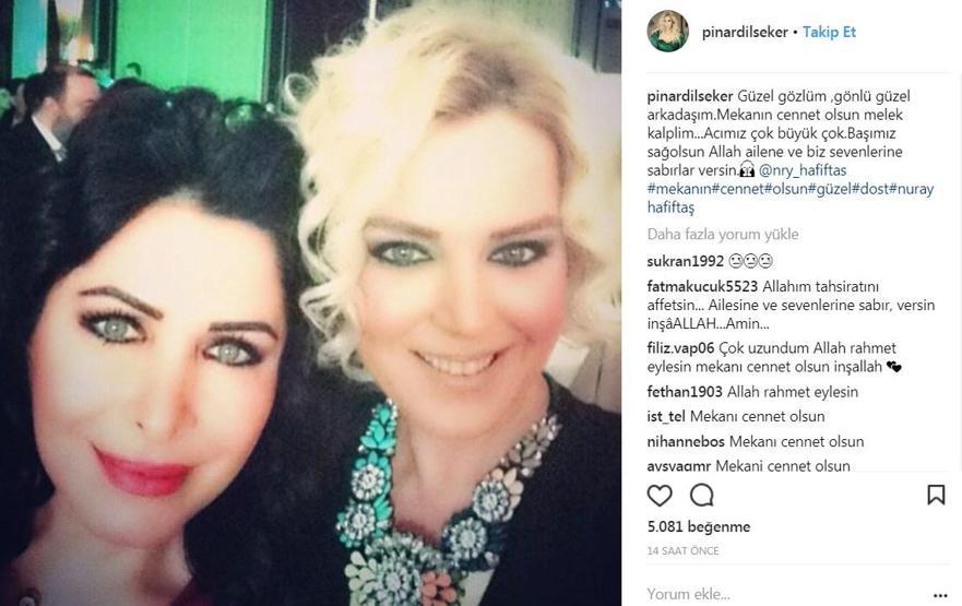 Nuray Hafiftaşın ardından ünlü isimlerden duygusal mesajlar