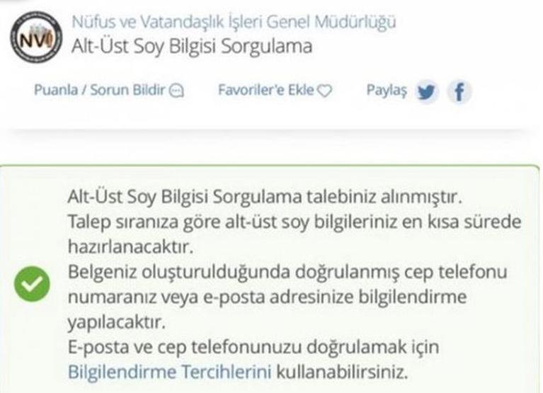 e-Devlet alt üst soy bilgisi sorgulama (aile soyağacı) nasıl yapılır