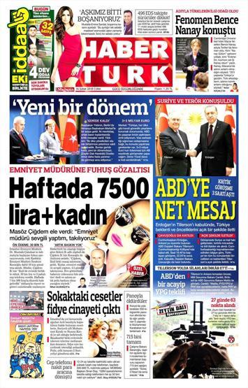 16 Şubat 2018 - Gazetelerin birinci sayfaları