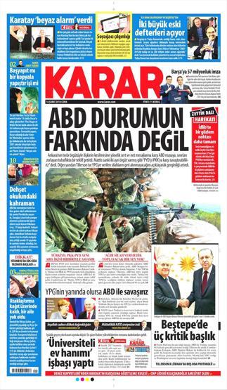 16 Şubat 2018 - Gazetelerin birinci sayfaları