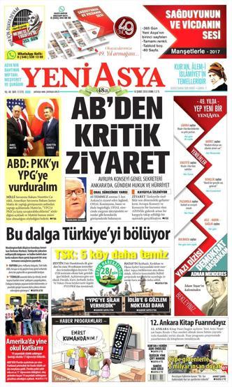 16 Şubat 2018 - Gazetelerin birinci sayfaları