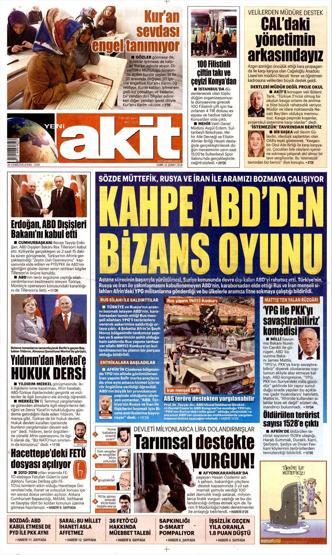 16 Şubat 2018 - Gazetelerin birinci sayfaları