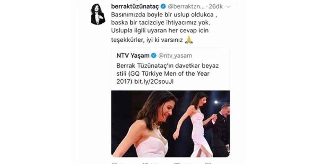 Berrak Tüzünataç’ın tepkisine NTV’den yanıt