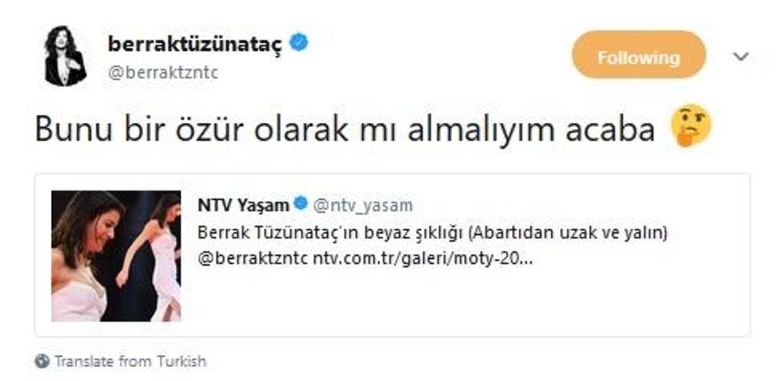 Berrak Tüzünataç’ın tepkisine NTV’den yanıt