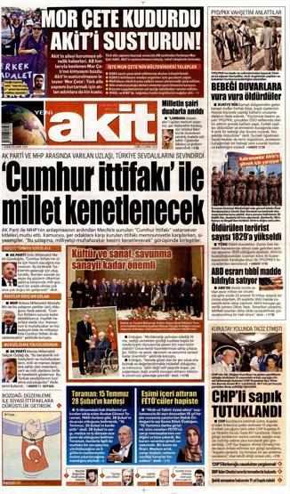 23 Şubat 2018 - Gazetelerin birinci sayfaları