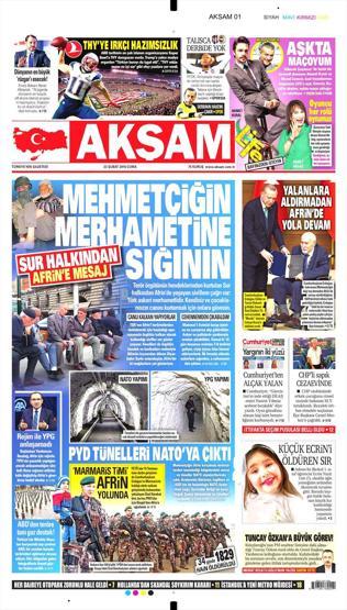 23 Şubat 2018 - Gazetelerin birinci sayfaları