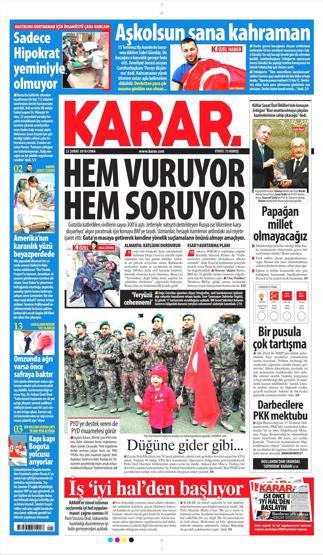 23 Şubat 2018 - Gazetelerin birinci sayfaları
