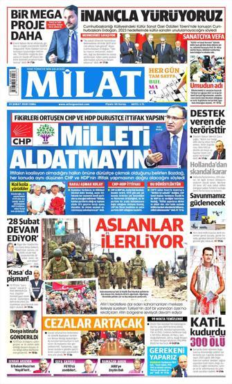 23 Şubat 2018 - Gazetelerin birinci sayfaları