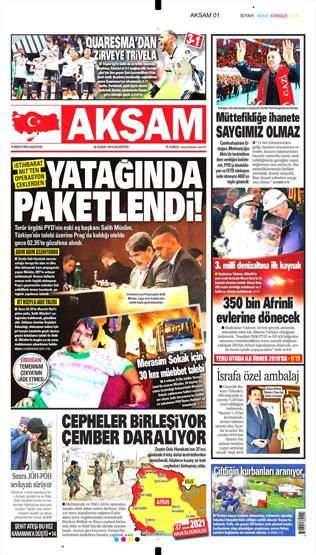 26 Şubat 2018 - Gazetelerin birinci sayfaları