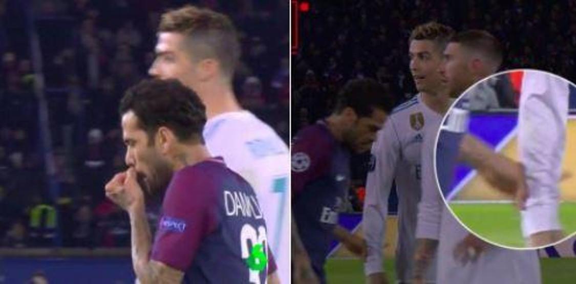 Dani Alves burnundan çıkanları Ronaldonun formasına sildi
