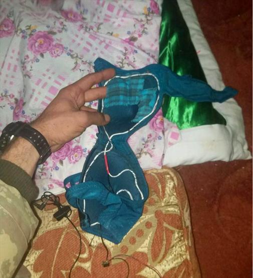 Sütyen içinde bomba düzeneği bulundu