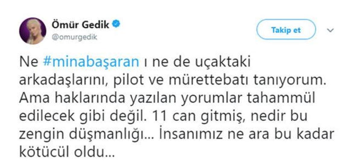 Mina Başaran ve arkadaşlarının ardından ünlüler böyle veda etti